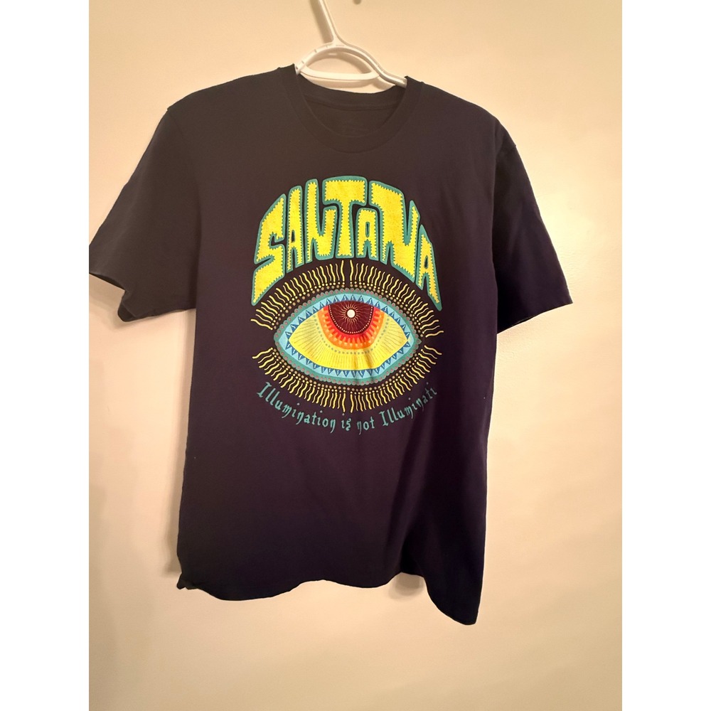 Vintage Santana Band T-Shirt Illumination is not Illuminati Graphic Tee Large